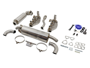 Kit d'échappement à valves commutables « 1 entrée, 2 sorties ». Porsche 911 3.2L 1984-89 - 3606501101, 90007428203, 93011119206, 93011119308, 91111119102, 90091009701, 9000760250C, 9996001111, 93011102200, 93011102203, 93021102501, PCG91121100, 3606001101, 93011119112, 93021103301, 93021103304, 3606001104, 3606001106